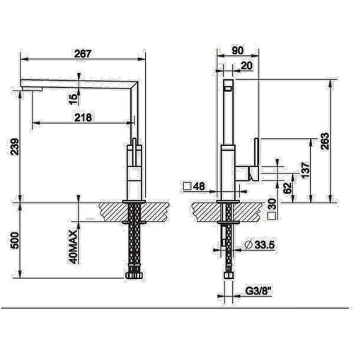 Gessi Minimo Kitchen Tap Gessi Minimo Kitchen Tap