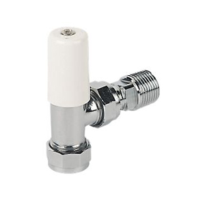 Pegler Terrier Lock Shield 15mm x 1/2" Angled Radiator Valve 601038