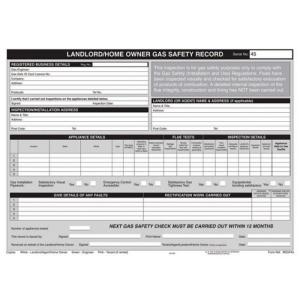 Regin REGP45 Landlords Gas Safety Record Pad