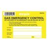 Regin REGP40 Gas Emergency Control Sticker Pack Of 8
