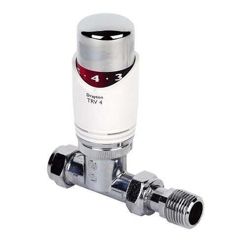 Drayton TRV4 Thermostatic Rad Valve 15mm Straight 0705151