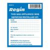 Regin REGP10  Gas Appliance Serviced Sticker Pack Of 8