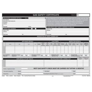 Regin REGP46 Gas Safety Landlords Certificate Pad